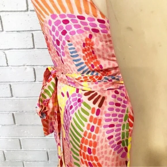 Farm Rio Women’s Mixed‎ Prints Tiered Maxi Dress - Size Large